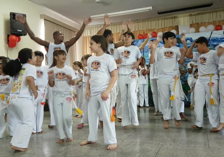 Graduação dos alunos na Capoeira 