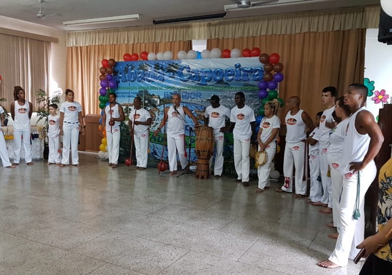 Graduação dos alunos na Capoeira 