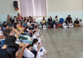 Graduação dos alunos na Capoeira 